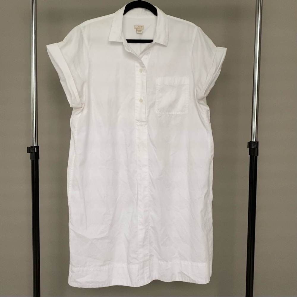 J Crew White Shirtdress